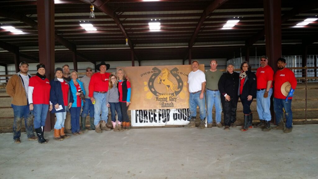 The Morning Glory Ranch family and friends together